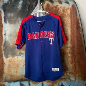 Texas rangers baseball jersey button up